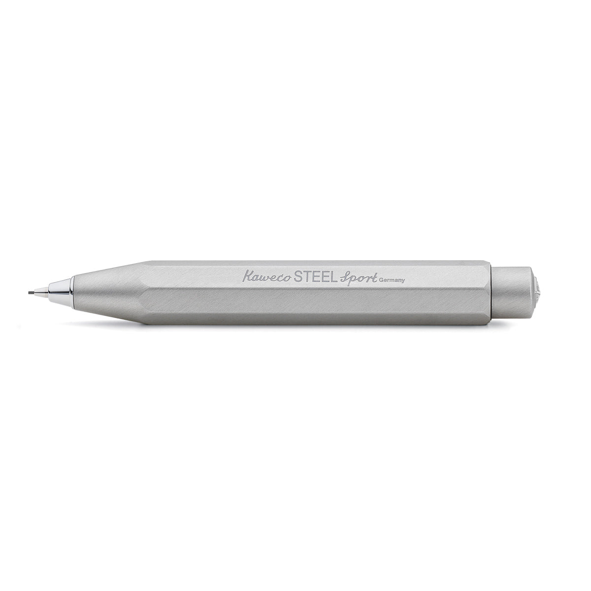 Kaweco Steel Sport Vulpotlood│RVS│art. 1511405│liggend met schaduw
