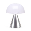 Lexon Mina Large Oplaadbare Tafellamp Aluminium│art. LH65MAP│vooraanzicht met witte achtergrond
