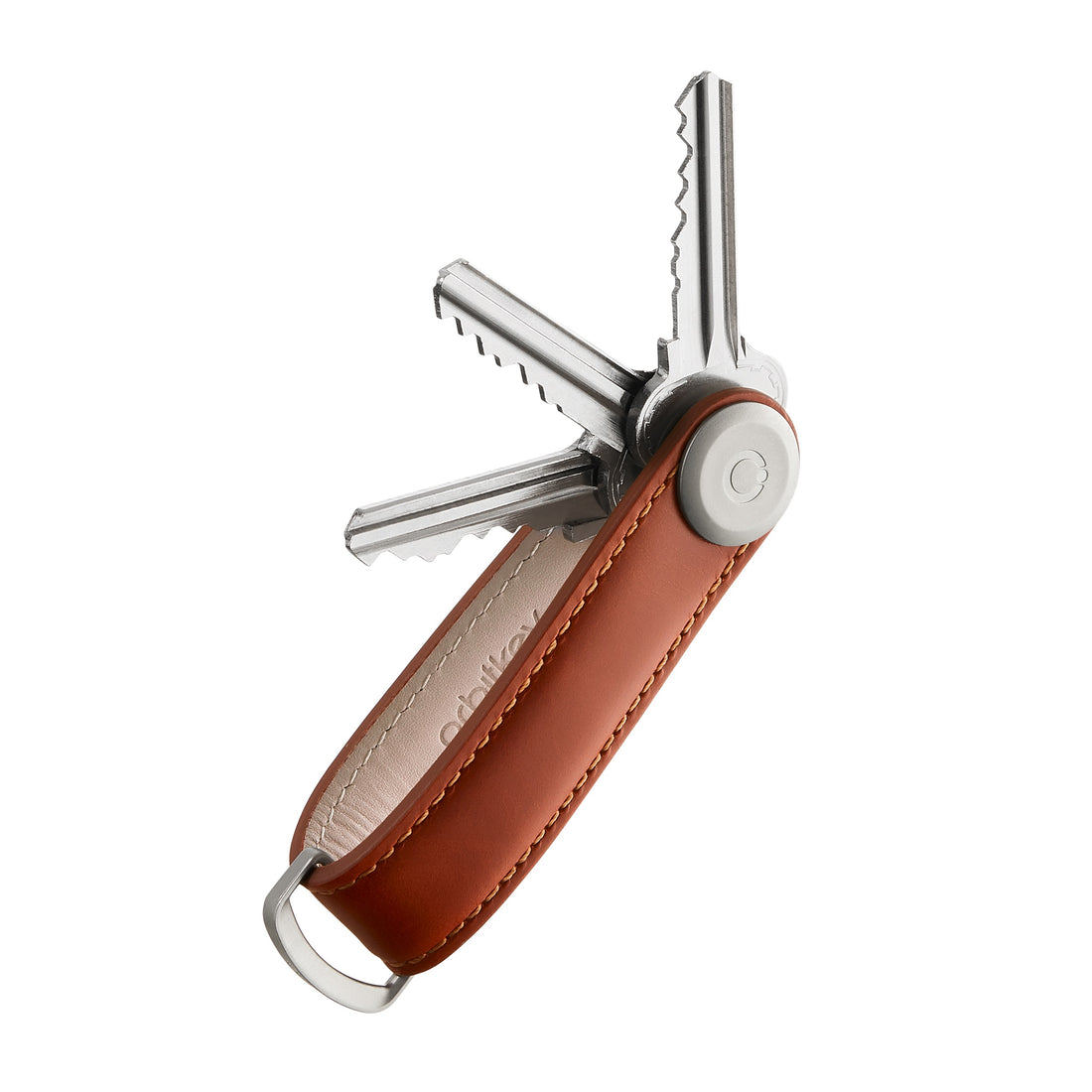 Key Organizer Orbitkey│Premium Leather Cognac Tan│art. LTHO-2-CGTN│sleutelhanger leer met uitgevouwen sleutels