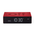 Lexon Flip Premium Wekker Rood│Art. LR152R│voorkant met Off-teken aan bovenzijde