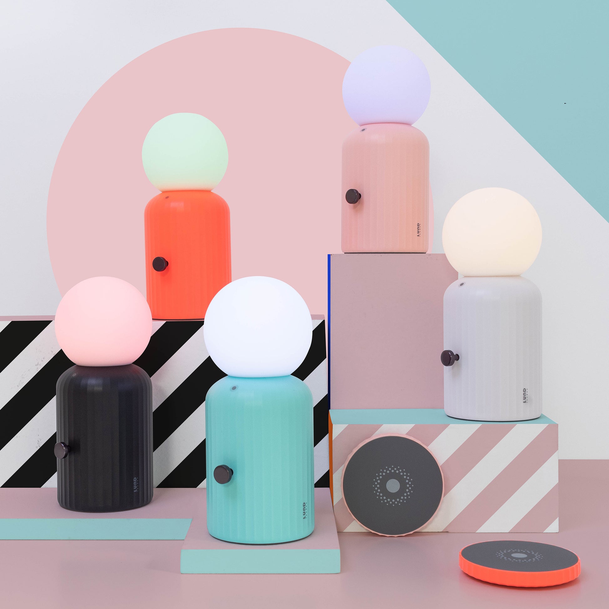 Original Lamp Zwart│Lund London│art. 7477│diverse kleuren op blokken