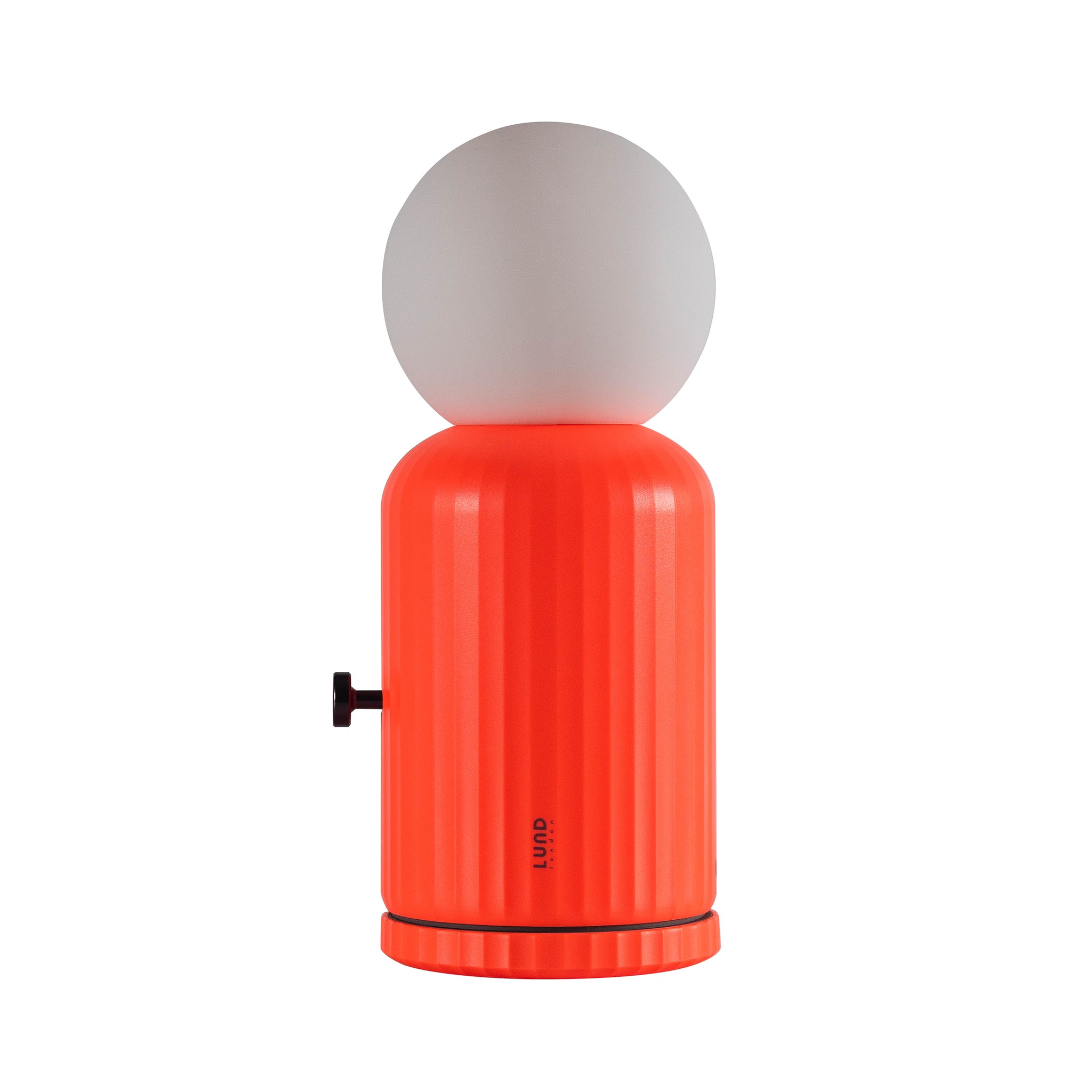 Skittle Oplaadbare Lamp Coral│Lund London│Draadloos│foto witte achtergrond met draaiknop aan zijkant
