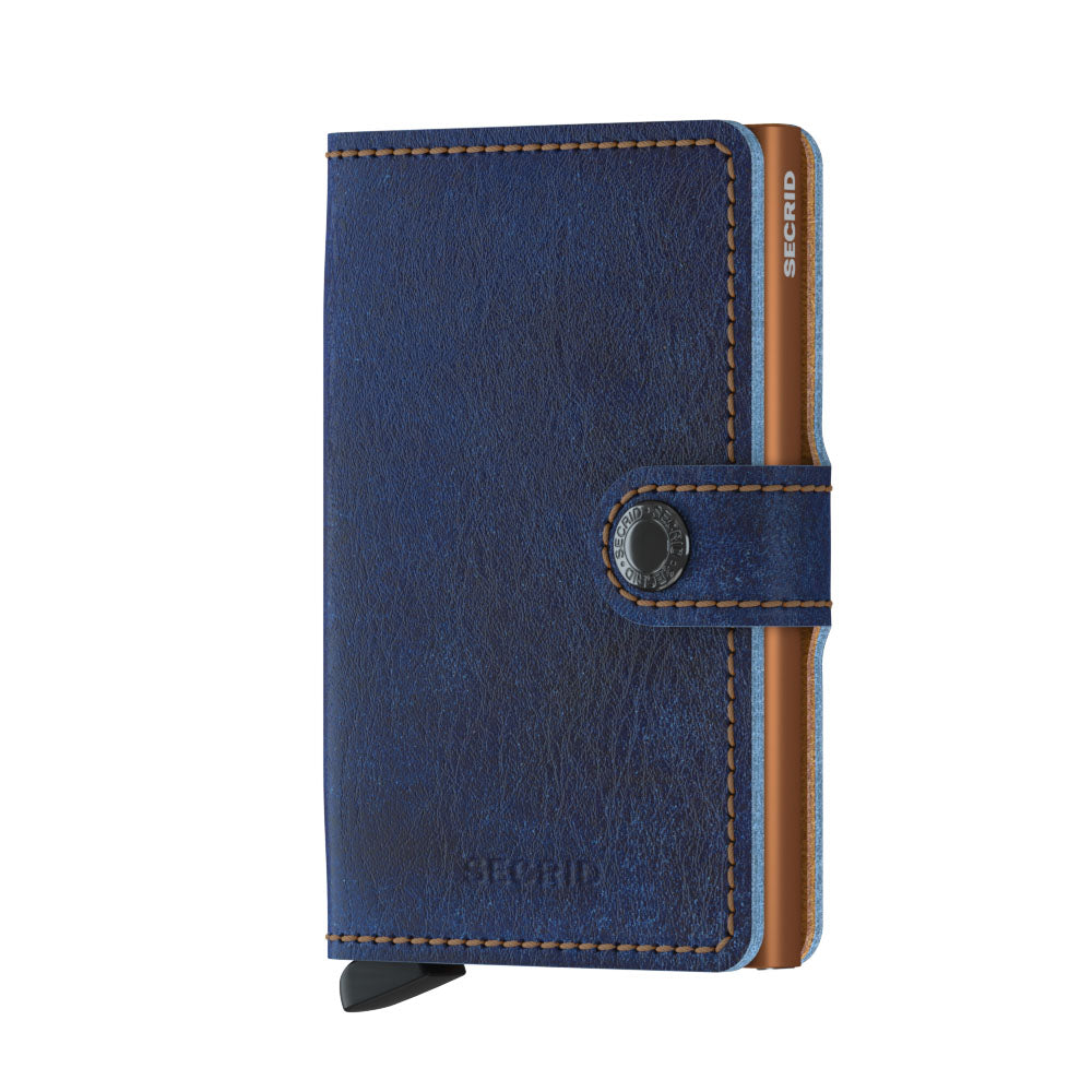 Secrid Miniwallet Indigo│art. MIN-5RUST│Pasjeshouder│voorkant met witte achtergrond
