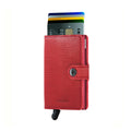 Secrid Miniwallet Rango Rood│Pasjeshouder en Portemonnee│art. MRA-RED-BORDEAUX│voorkant met betaalkaarten