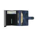 Secrid Miniwallet Vintage Blauw│Pasjeshouder en Portemonnee│art. MV-BLUE│geopend met betaalkaarten en contant geld
