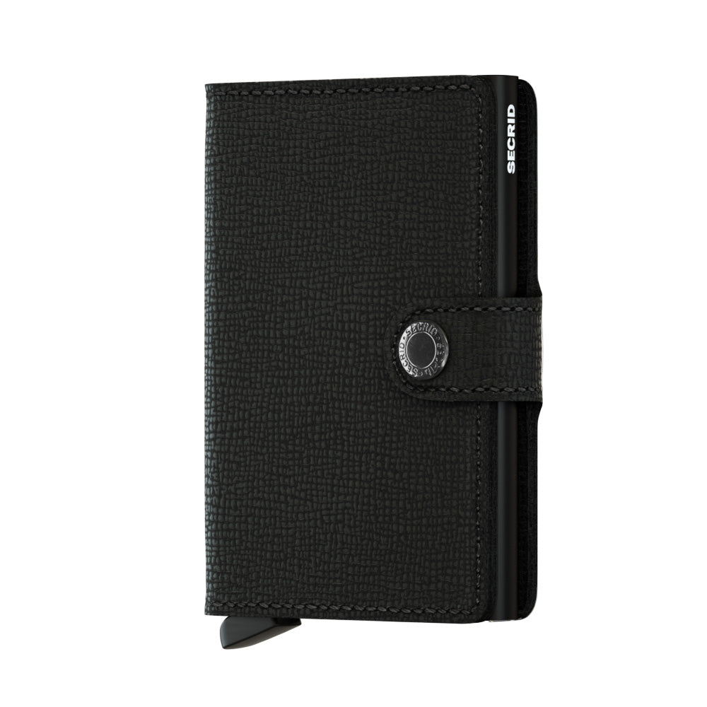 Secrid Miniwallet Crisple│art. MC-BLACK│Pasjeshouder en Portemonnee│voorkant met witte achtergrond