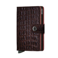 Secrid Miniwallet Nile│art. MN-BROWN│Pasjeshouder en Portemonnee│voorkant met witte achtergrond