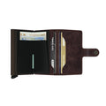 Secrid Miniwallet Vintage│art. MV-CHOCOLAT│Pasjeshouder│geopend met contant geld