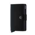 Secrid Miniwallet Matte Zwart│Pasjeshouder en Portemonnee│art. MM-BLACK│voorkant met witte achtergrond