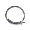 Armband Leer Zilver│Mauq│zijkant met witte achtergrond