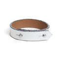 Armband Leer Zilver│Mauq│voorkant gesloten