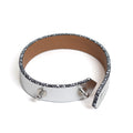 Armband Leer Zilver│Mauq│armband geopend