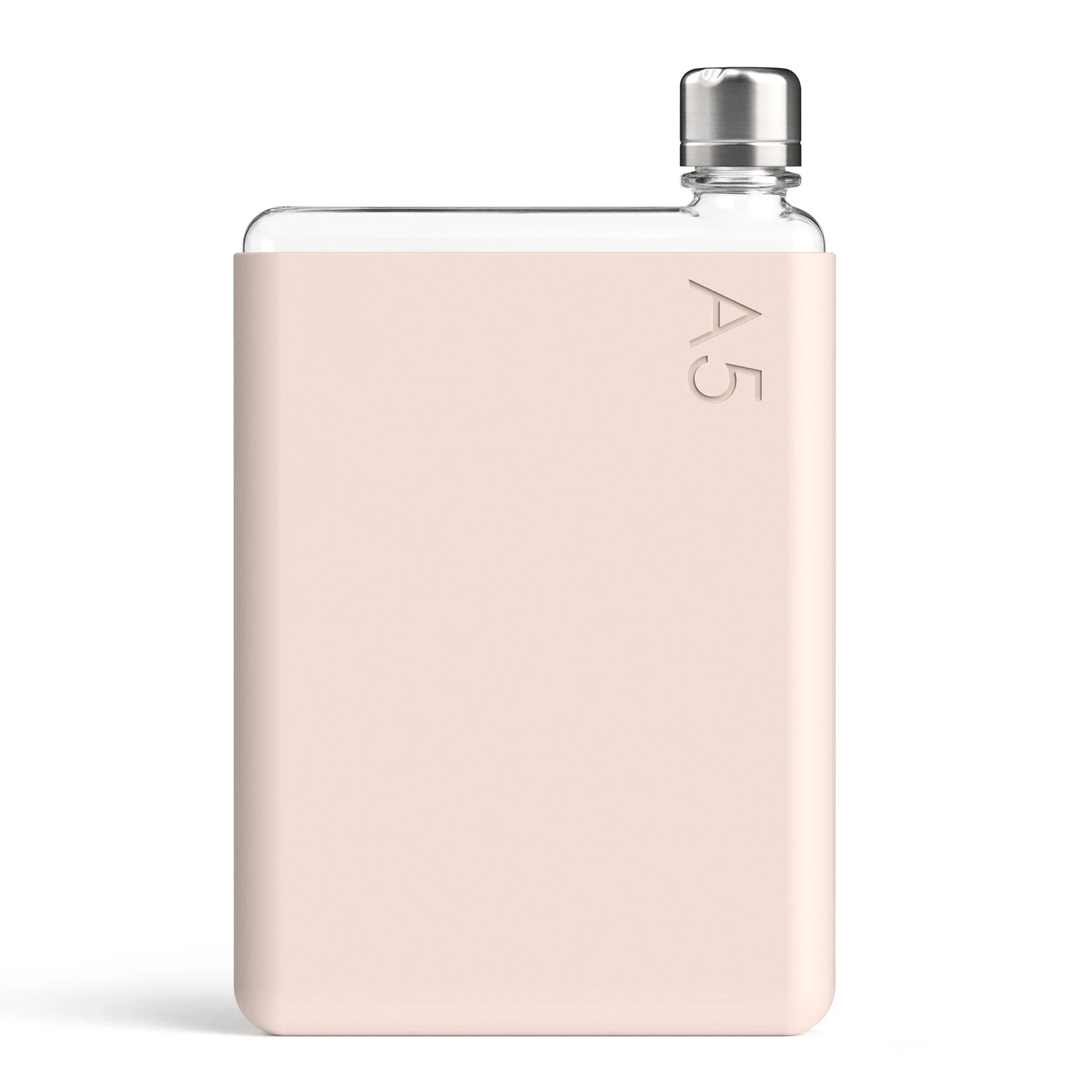 Memobottle Silicone Sleeve A5 Pale Coral│Drinkfles│foto voorkant met fles