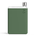 Memobottle Silicone Sleeve A5 Moss Green│Drinkfles│foto voorkant met fles