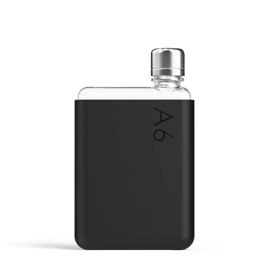 Memobottle Silicone Sleeve A6│Black Ink│Drinkfles│foto voorkant zonder fles