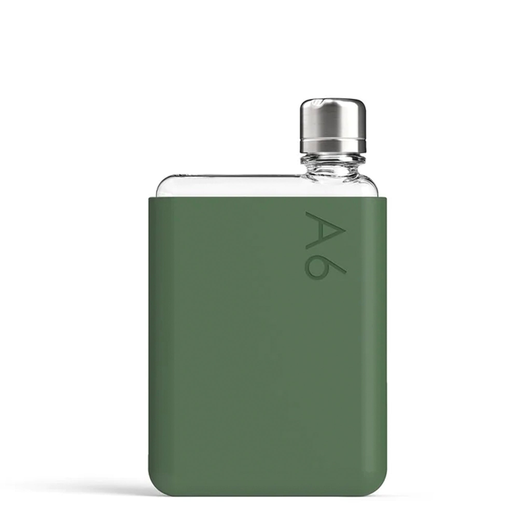Memobottle Silicone Sleeve A6│Moss Green│foto voorkant met fles