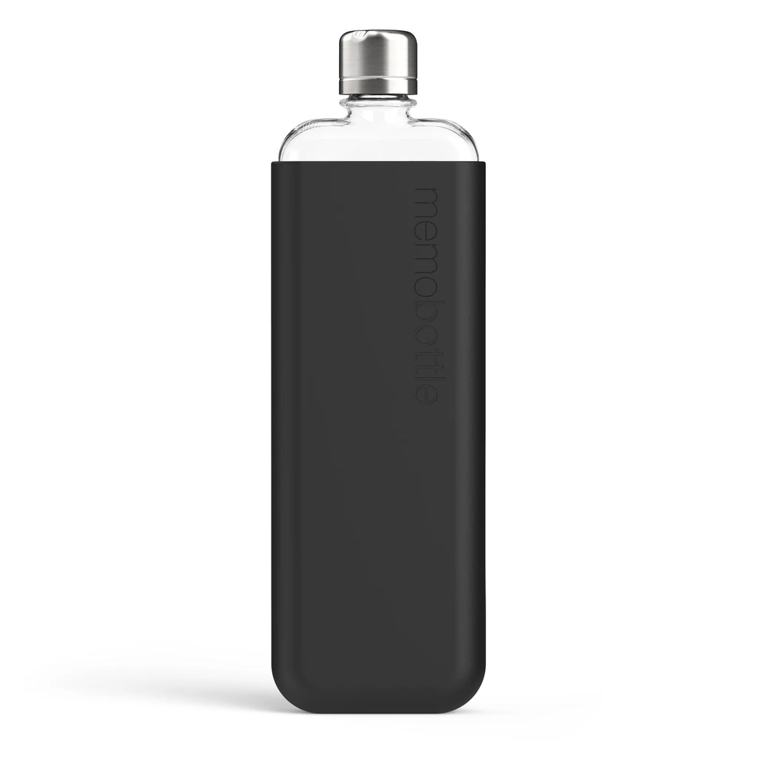Memobottle Silicone Sleeve Slim Black Ink│Drinkfles│foto voorkant zonder fles