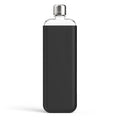 Memobottle Silicone Sleeve Slim Black Ink│Drinkfles│foto voorkant met fles