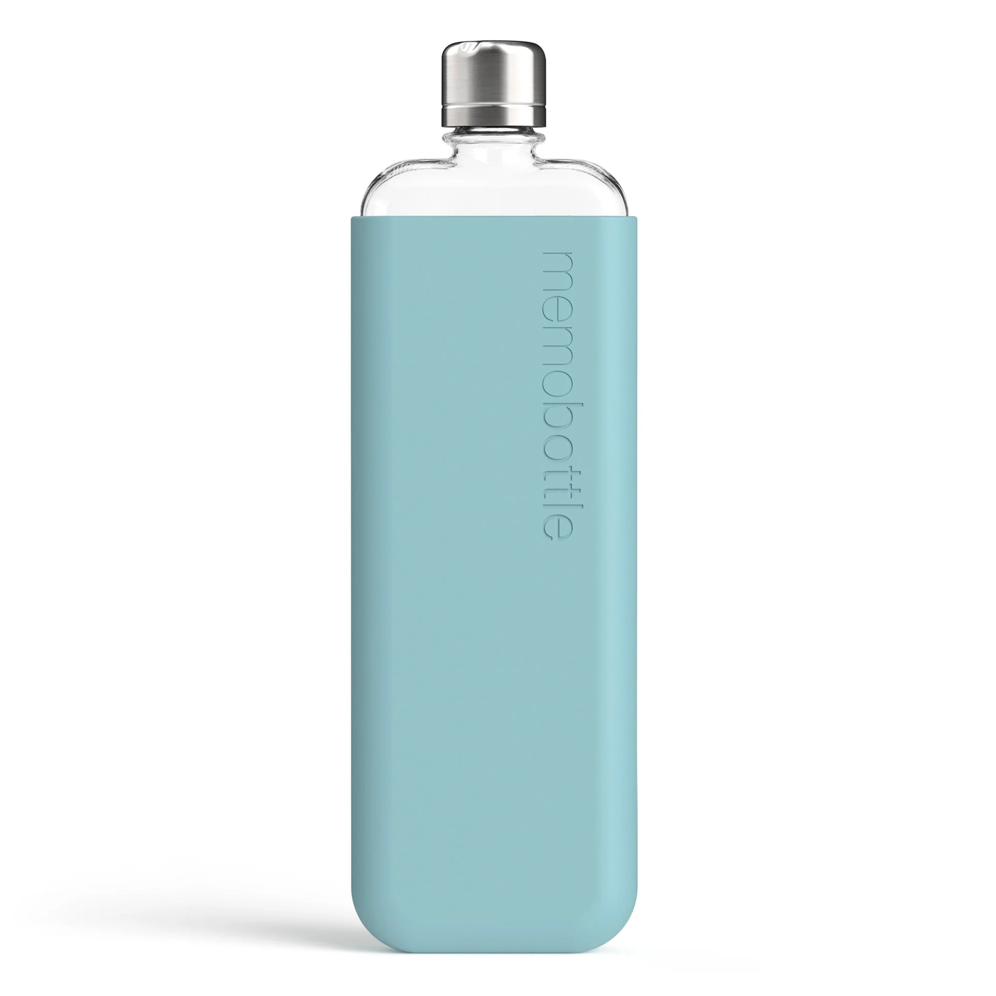 Memobottle Silicone Sleeve Slim Sea Mist│Drinkfles│foto voorkant met fles