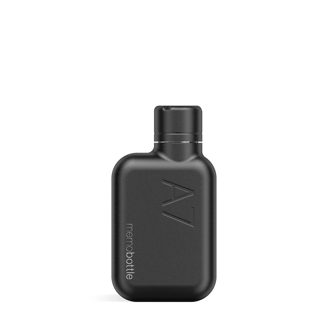 Memobottle Stainless Steel A7 Zwart│Drinkfles│foto voorkant met witte achtergrond