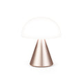 Lexon Mina Goud│Oplaadbare LED-Lamp│art. LH64MD│vooraanzicht met wit licht aan