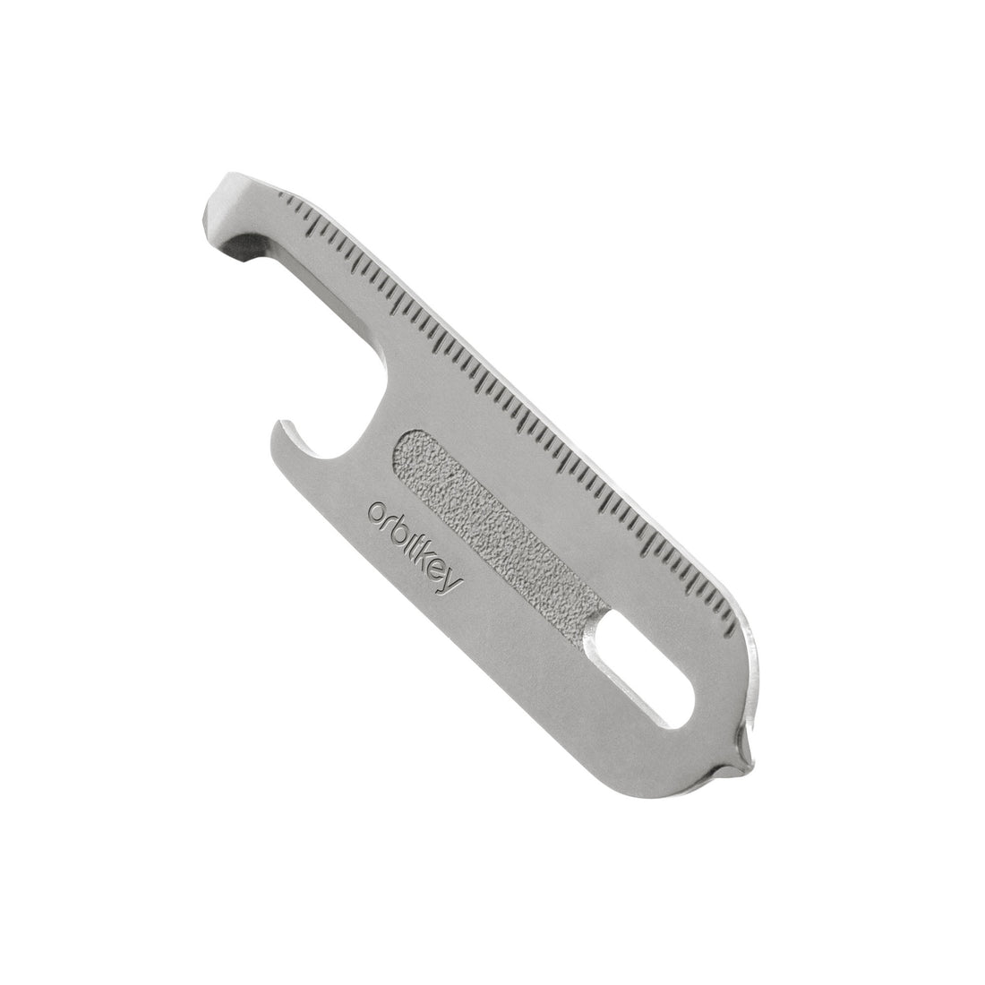 Orbitkey Key Organizer Multitool RVS│art. ADDO-1-MLT│voorzijde schuin met vijl