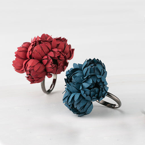 Set Oorbellen en Ring Papier│Nadeshiko│product foto witte achtergrond