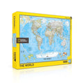 Puzzel National Gepographic│the world 1000 pcs│New York Puzzle Company│art. NPZNG1601│doos met schaduw