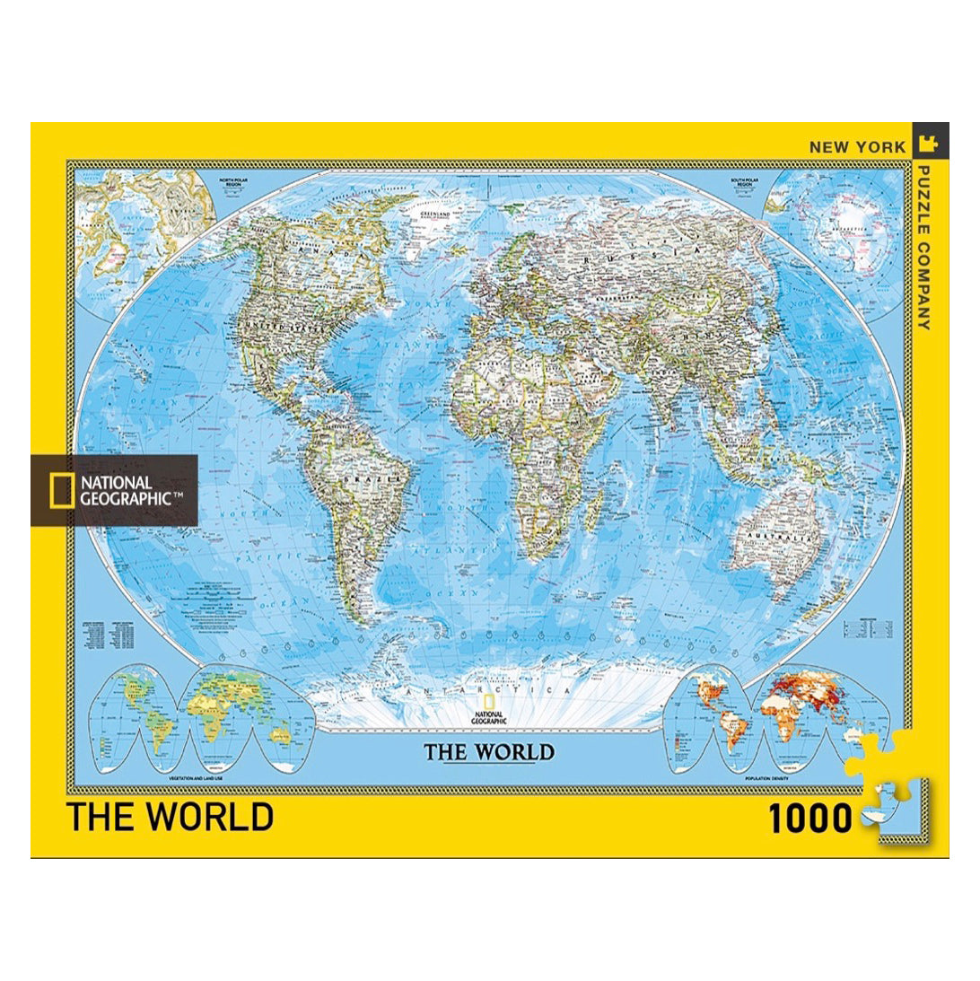 Puzzel National Gepographic│the world 1000 pcs│New York Puzzle Company│art. NPZNG1601│voorkant doos