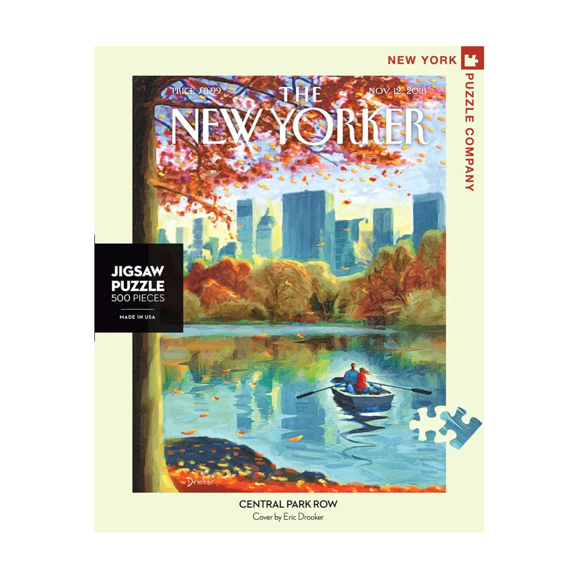Puzzel Central Park Row│New York Puzzle Company│the New Yorker│art. NPZNY1950│verpakking voorkant