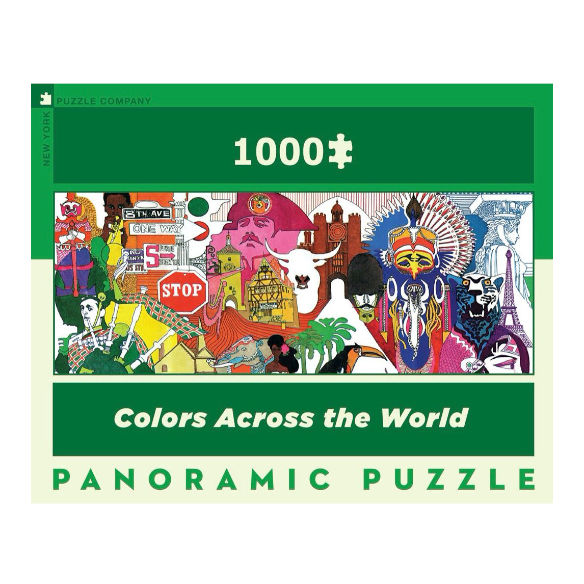 Puzzel Colors Across the World│American Airlines│New York Puzzle Company│art. NPZAA2038│voorkant verpakking