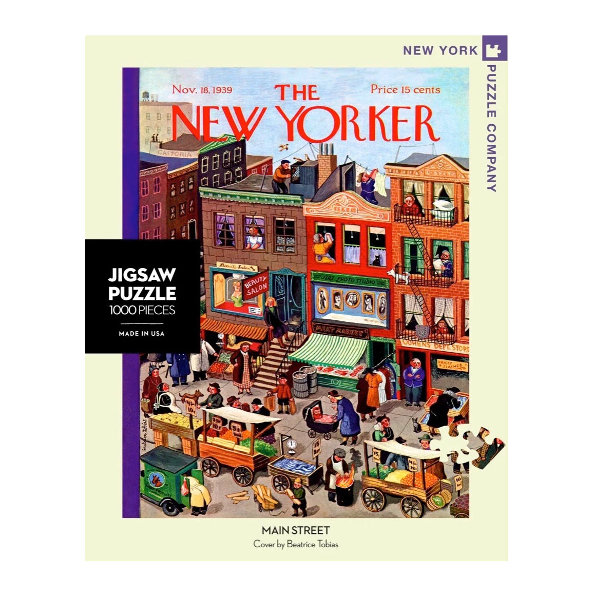 Puzzel Main Street│1000 stukjes│The New Yorker│art. NY165│voorkant verpakking