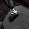 Key Organizer Orbitkey│Crazy Horse leather Obsidian Black-Red│CHLO-2-OBRDBK│sleutelhanger leer geopend