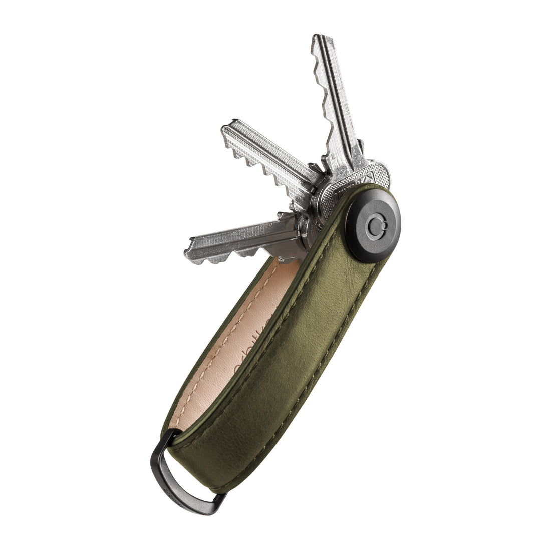 Key Organizer Orbitkey│Premium Leather Olive│art.KLTB-OLV-507 │sleutelhanger leer met uitgevouwen sleutels