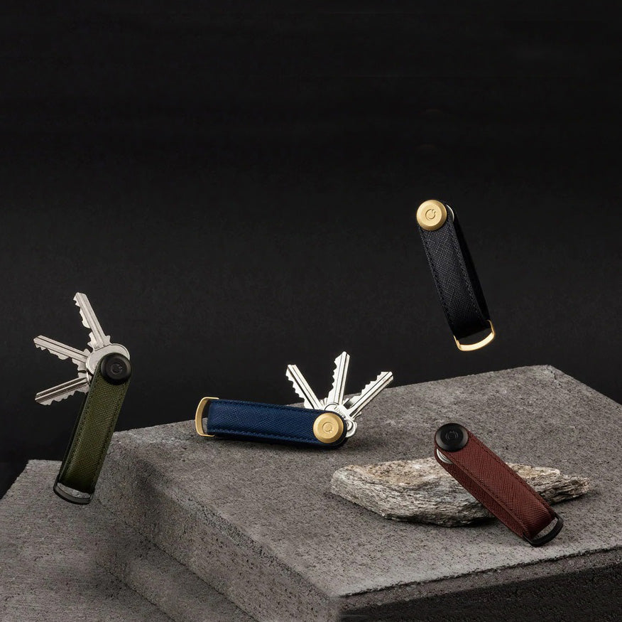 Key Organizer Orbitkey│Saffiano Liquorice Black│SFLO-2-LBBKYG│sleutelhanger leer groep diversen saffiano leer