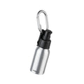 Orbitkey Sanitiser Holder Silver│Flesje Desinfectievloeistof│foto voorkant schuin