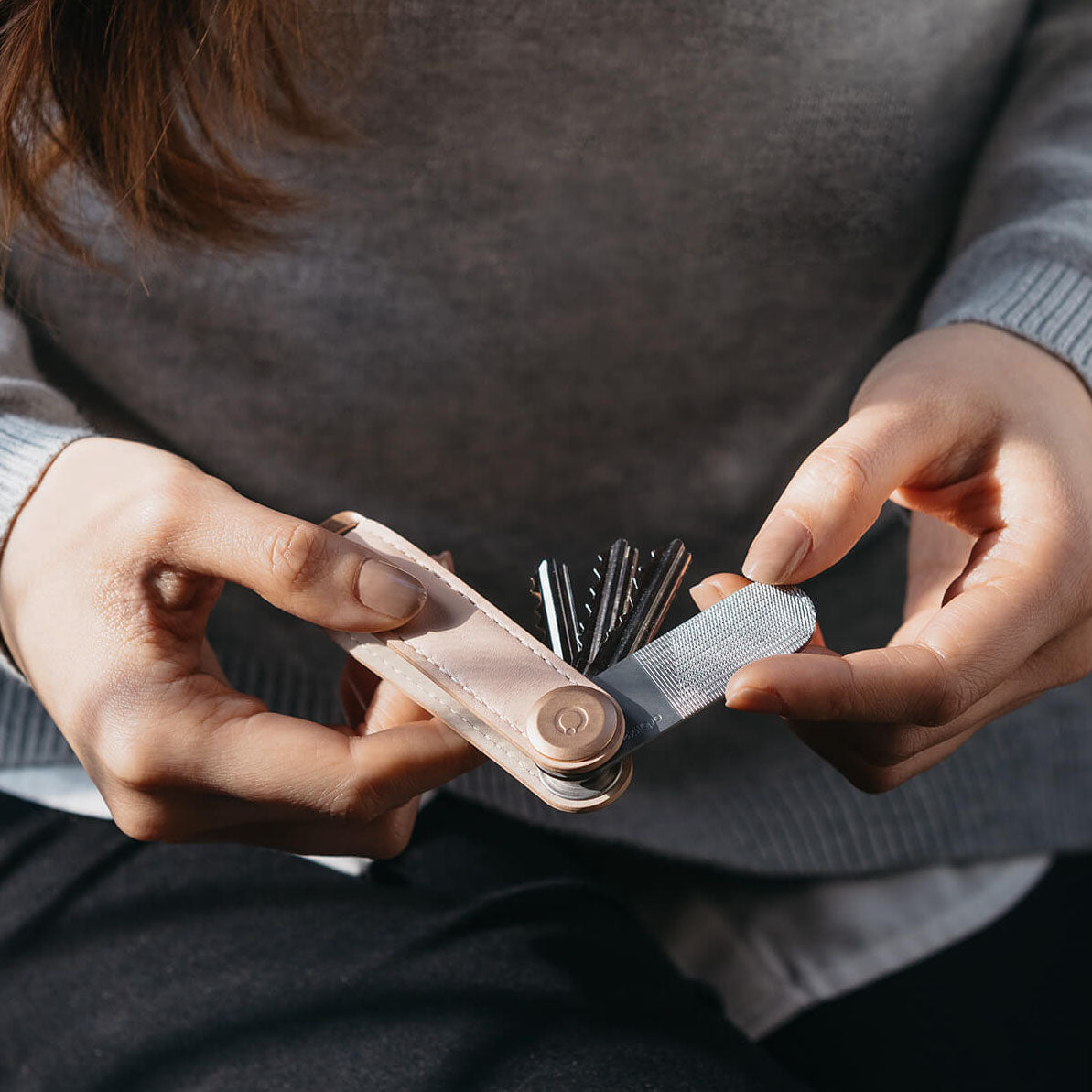 Key Organzier Orbitkey Nagelvijl en Spiegel│art. ADDO-1-NFM│in Key Organizer Pink