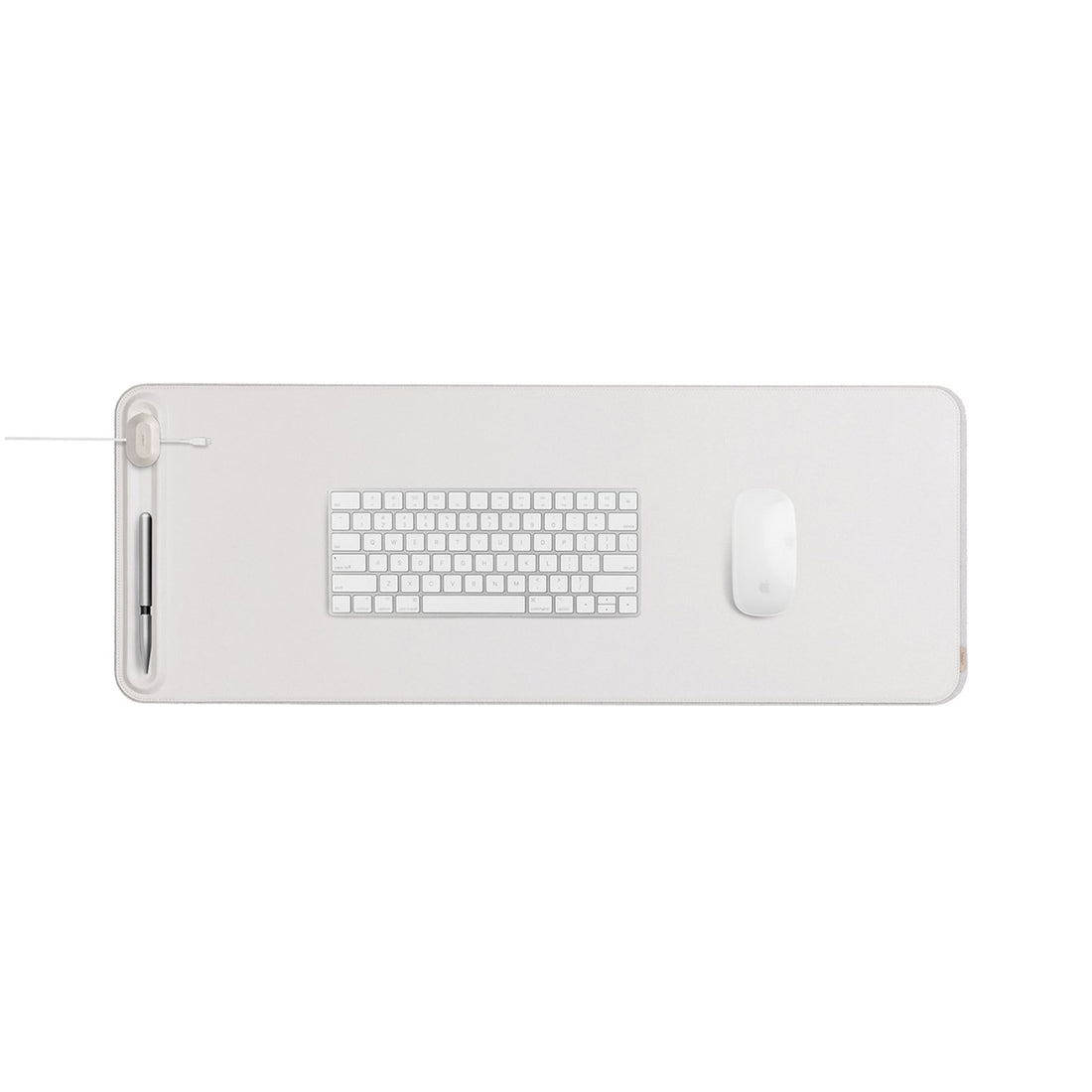 Orbitkey Desk Mat Slim Stone│Bureau Organizer│art. WDS1-STO-105│bovenaanzicht met toetsenbord