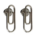 Oorbellen Paperclip Zilver│Crazyclage│foto voorkant recht