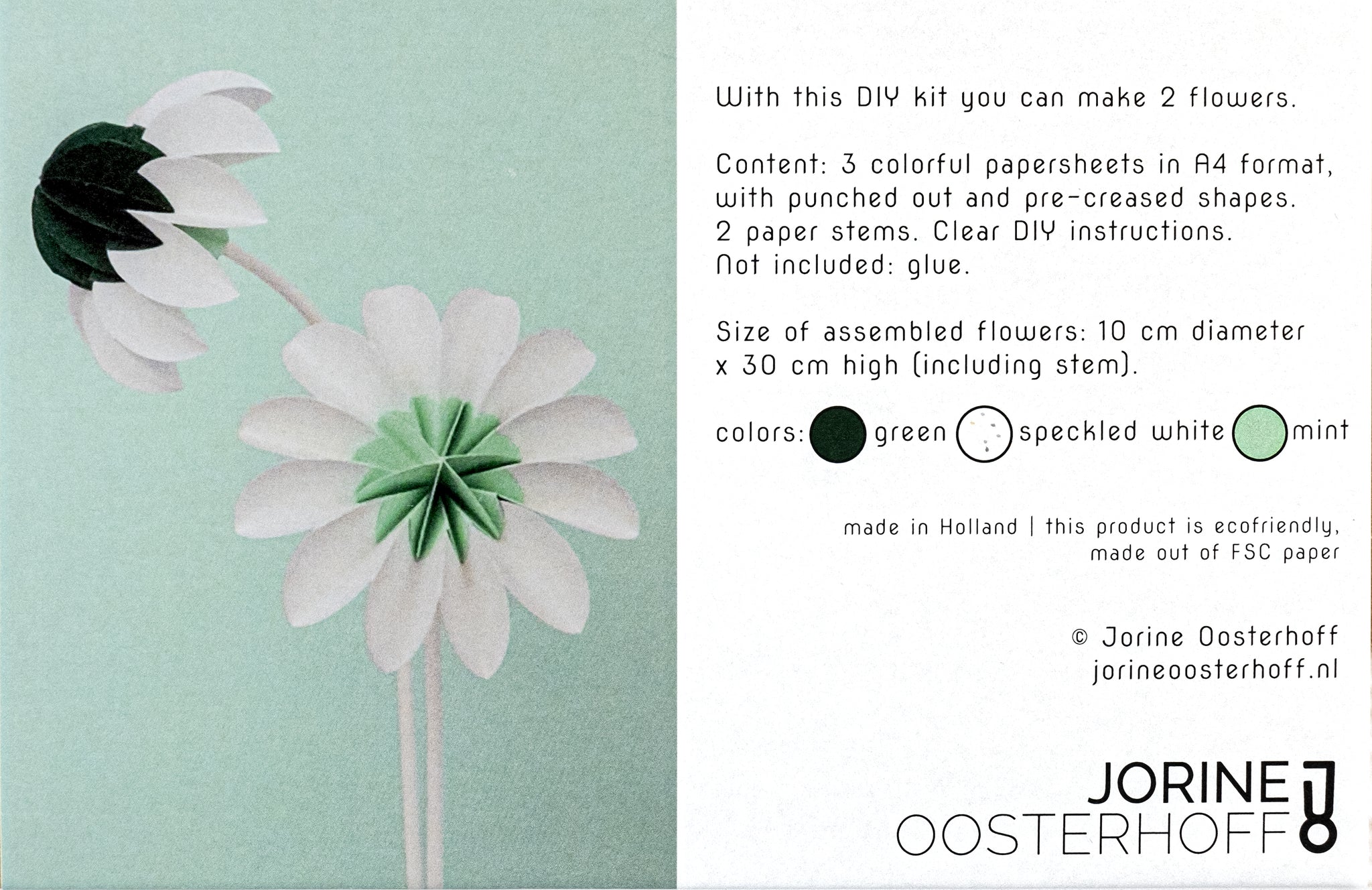 Paper Flowers Lente│Jorine Oosterhoff│Papieren Bloemen│afbeelding inhoud verpakking