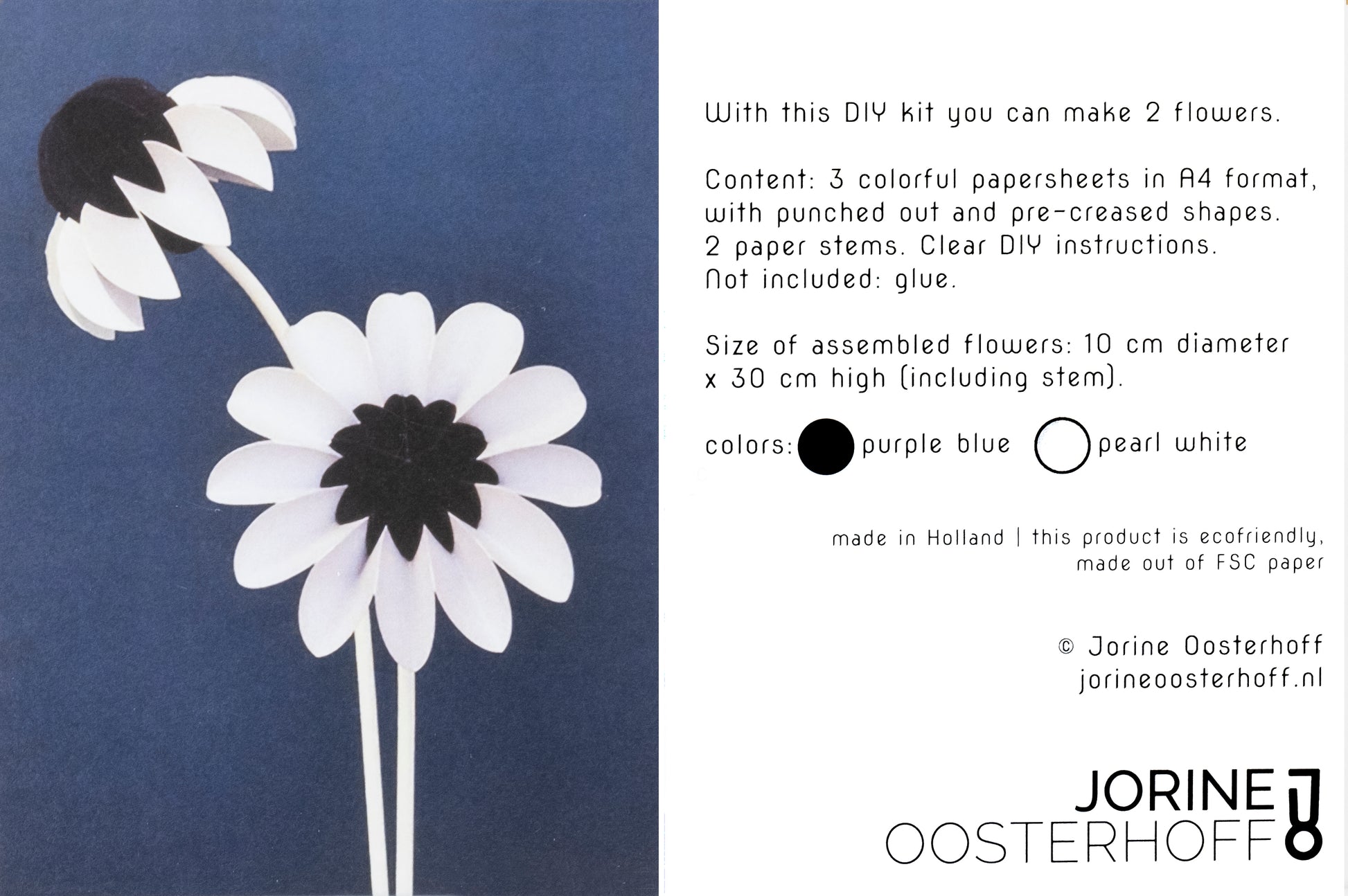 Paper Flowers Winter│Jorine Oosterhoff│Papieren Bloemen│afbeedling inhoud verpakking