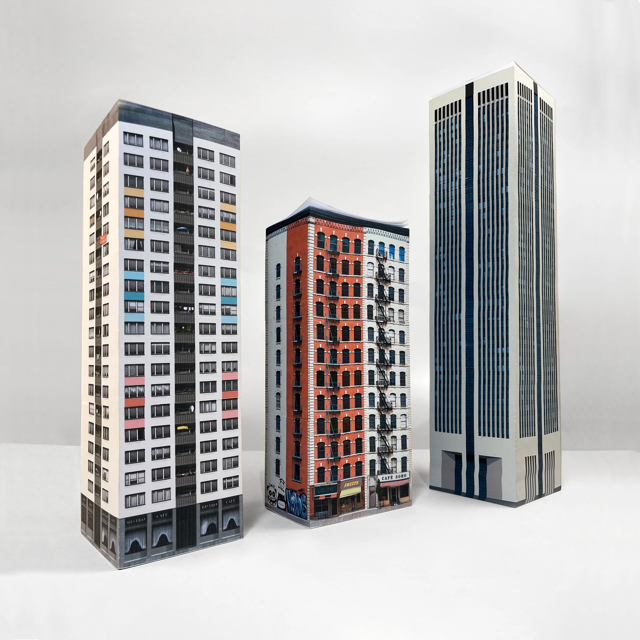 Memoblok Paperscraper Townhouse Soho│Nottitieblok│groep witte achtergrond