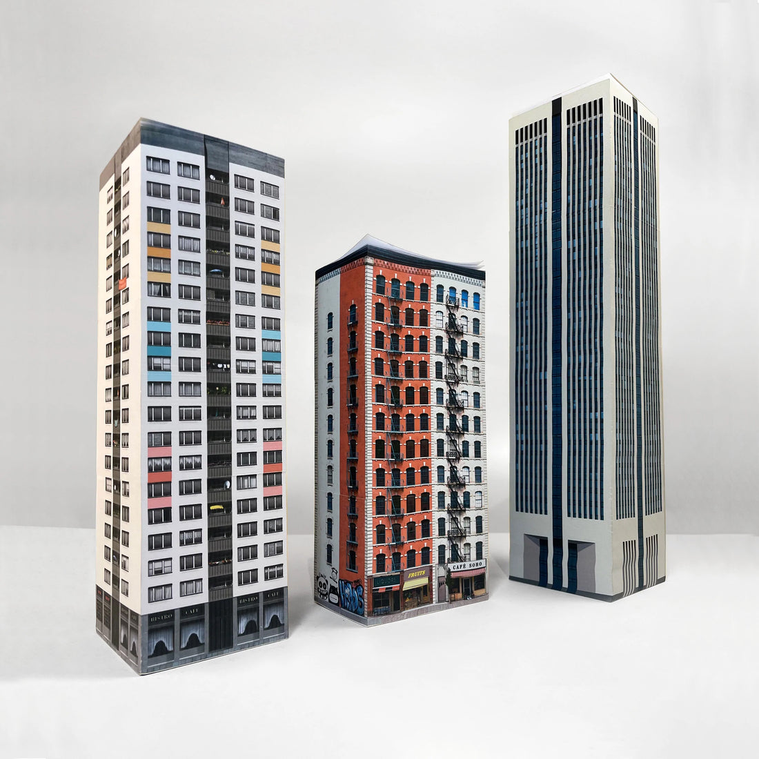 Memoblok Paperscraper Skyscraper Downtown│Notitieblok│foto voorkant schuin