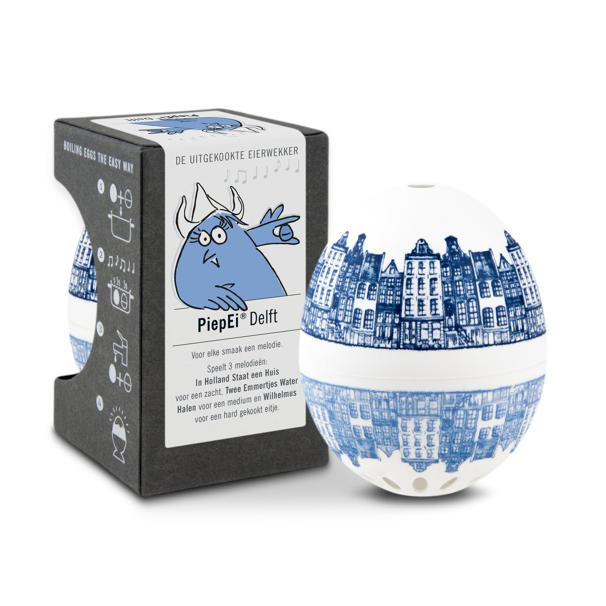 Piepei Delft Brainstream│Eierwekker met muziek│art. A000368│voorkant met verpakking