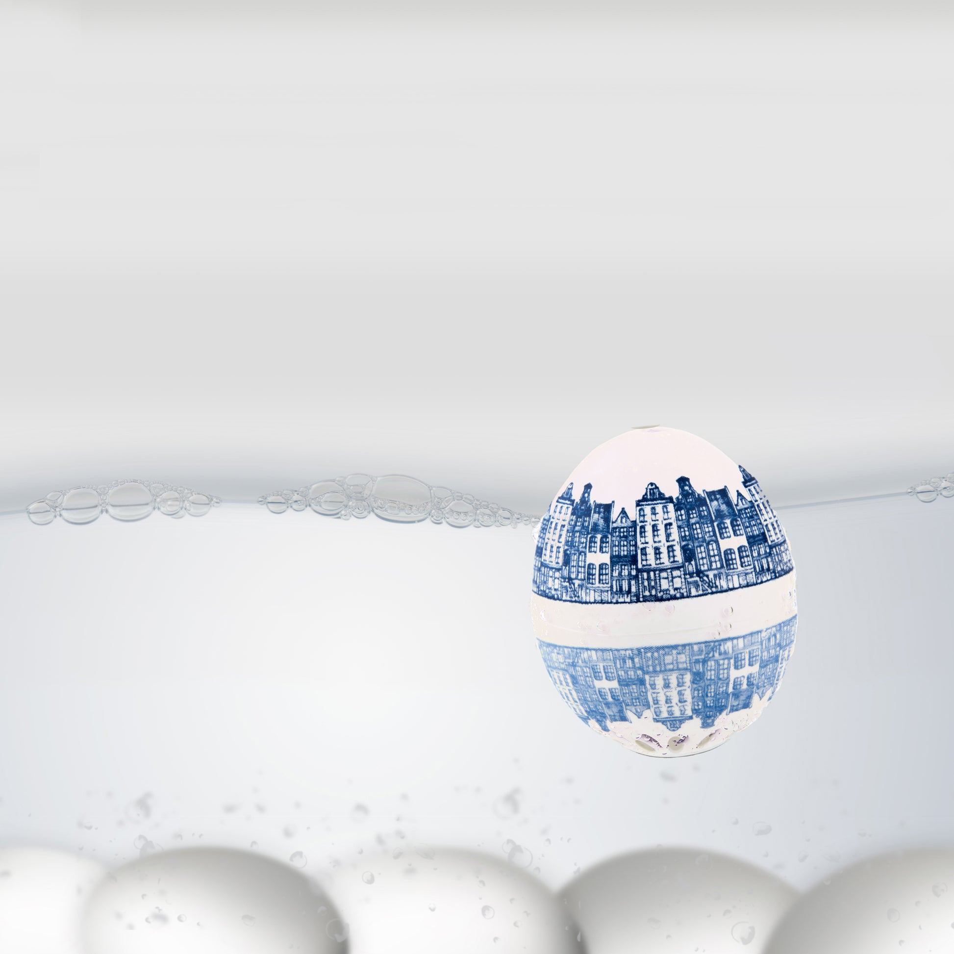 Piepei Delft Brainstream│Eierwekker met muziek│art. A000368│in water met eieren