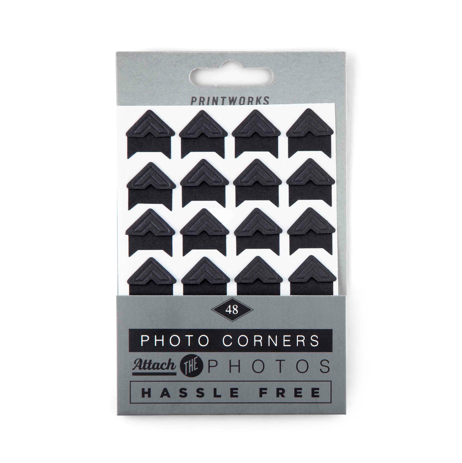 Fotohoekjes voor Fotoalbum Printworks│Mat Zwart 48 stuks│verpakking