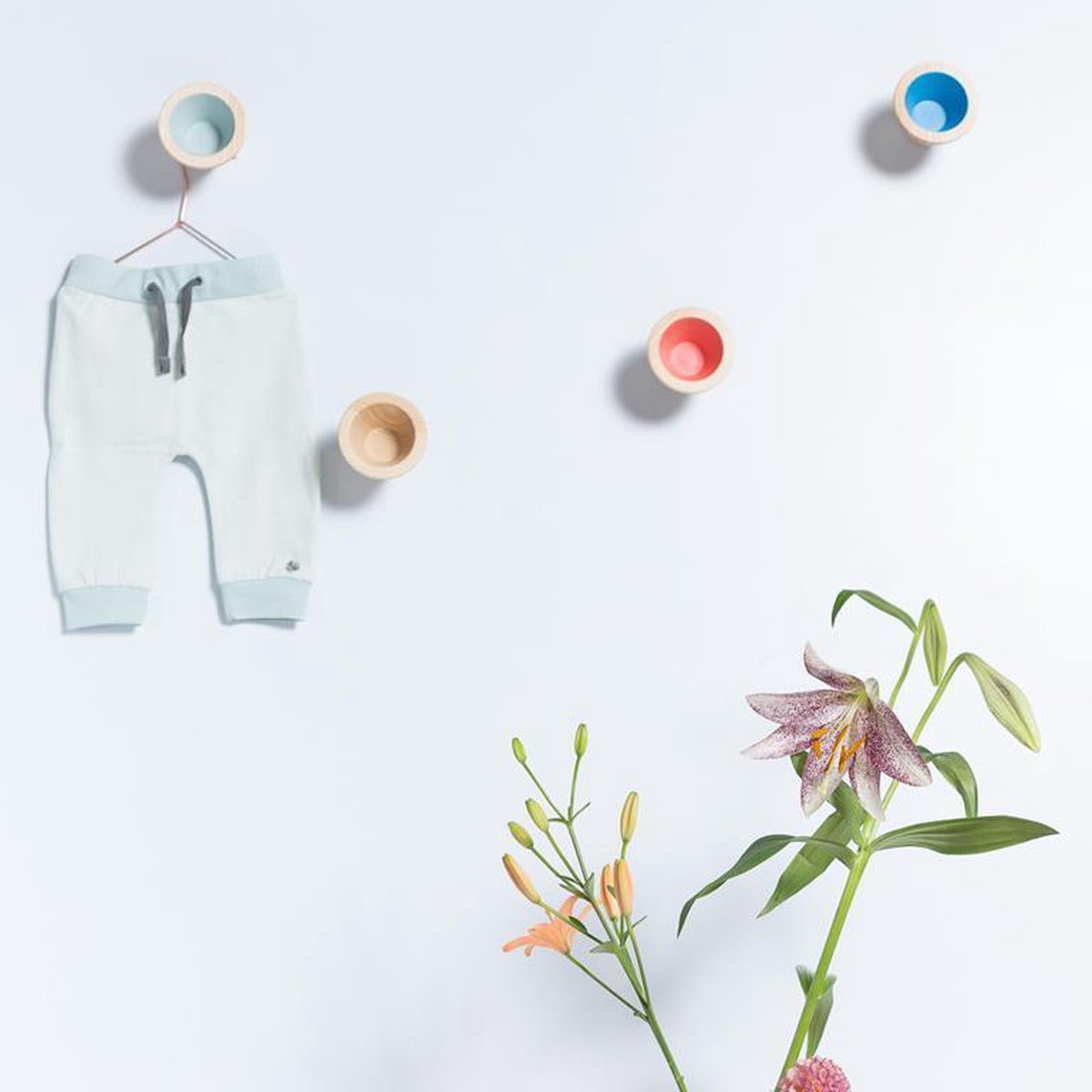 Sale│Wandhaak Toot Blue│set/2│Uitverkoop│groep lifestyle