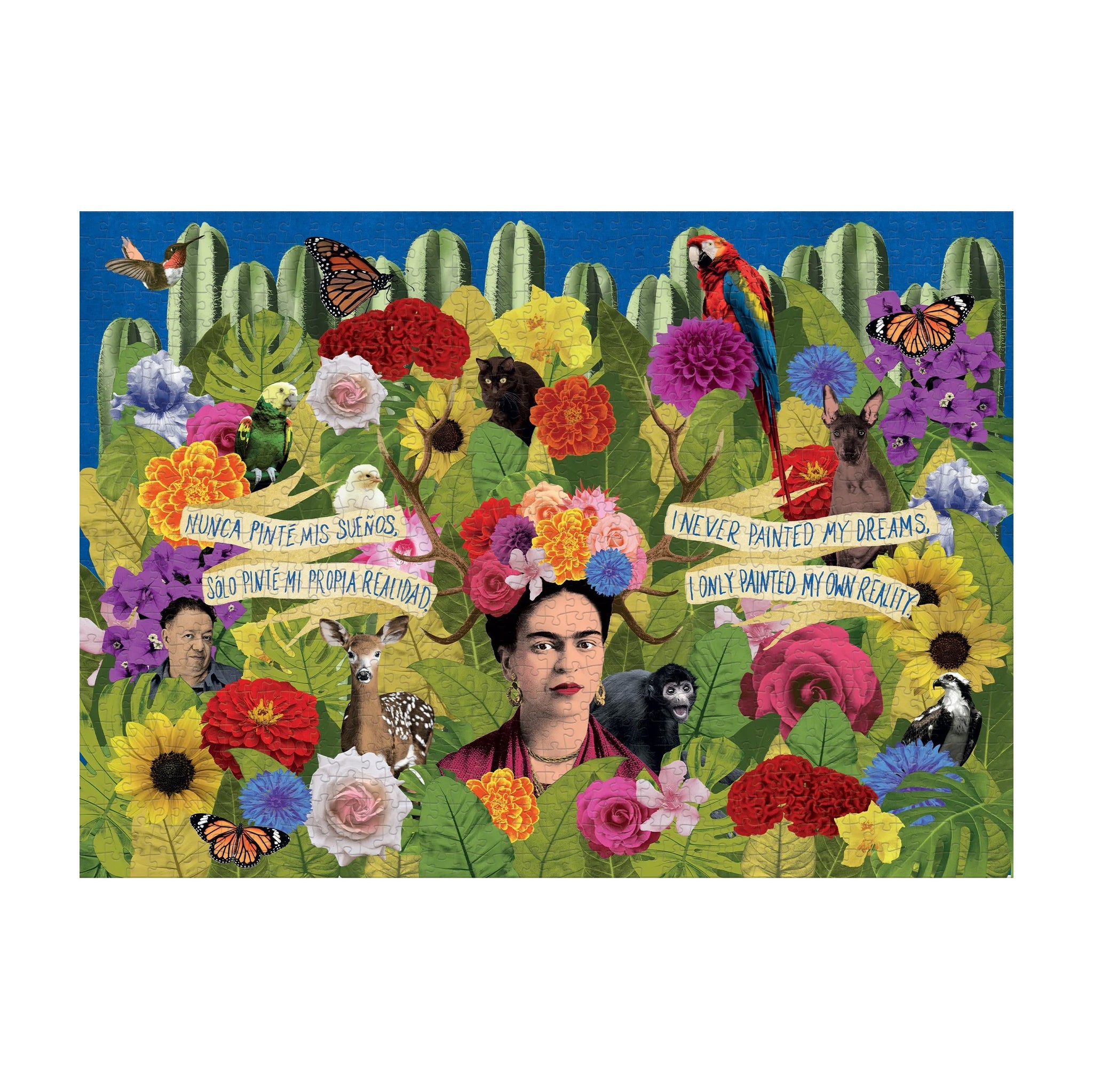 Puzzel Frida's Garden│Frida Kahlo│The Unemployed Philosophers Guild│art. #5685│afbeelding puzzel met witte rand