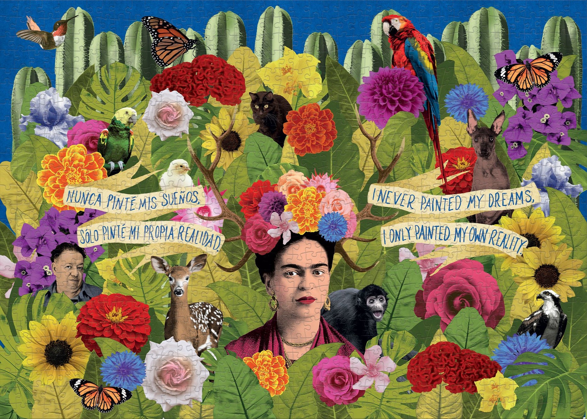 Puzzel Frida's Garden│Frida Kahlo│The Unemployed Philosophers Guild│art. #5685│afbeelding puzzel zonder rand
