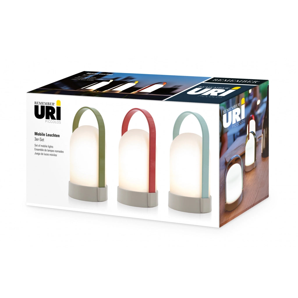 Little Uri Oplaadbare Buitenlamp│Set van 3│Remember│art. Lu 30│verpakking